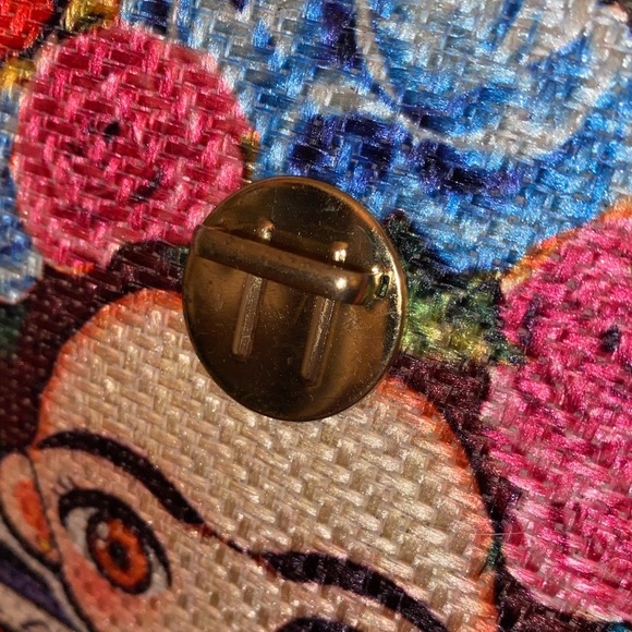 FRIEDA KAHLO Colorful Inspired Backpack Handbag Raffia Material Vegan Leather - Picture 4 of 6